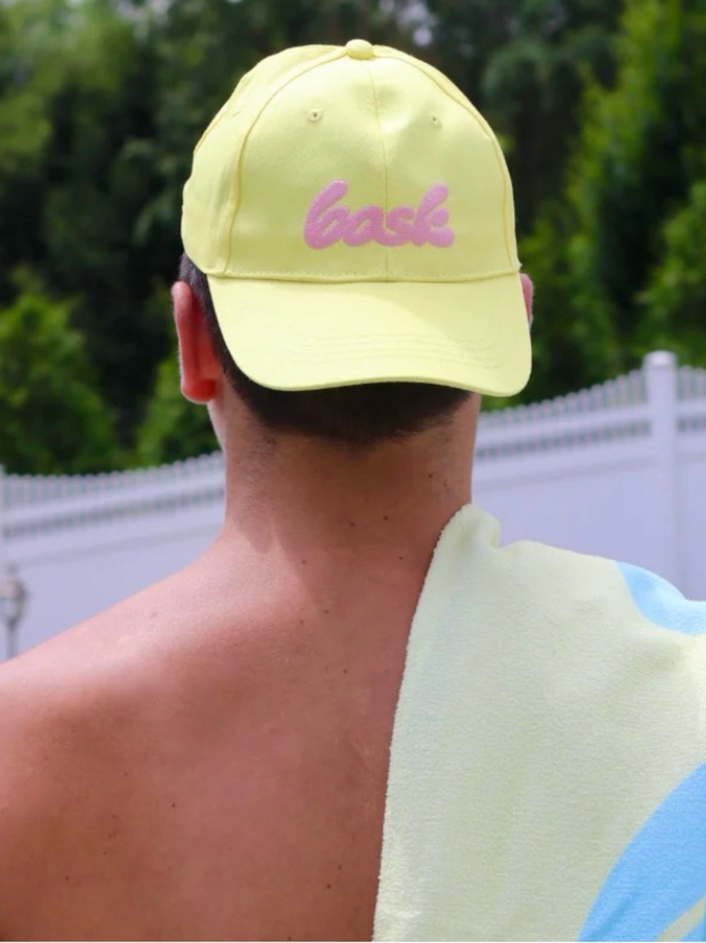 Unisex Adjustable Bask DaD Snapback Hat in Sunshine Yellow & Pretty in Pink